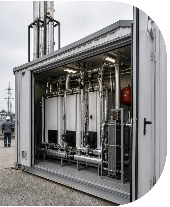 Проектирование и монтаж модульной котельной под ключ в Майкопе