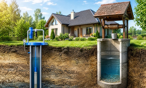 Автономное водоснабжение загородного дома Майкоп: скважина или колодец 